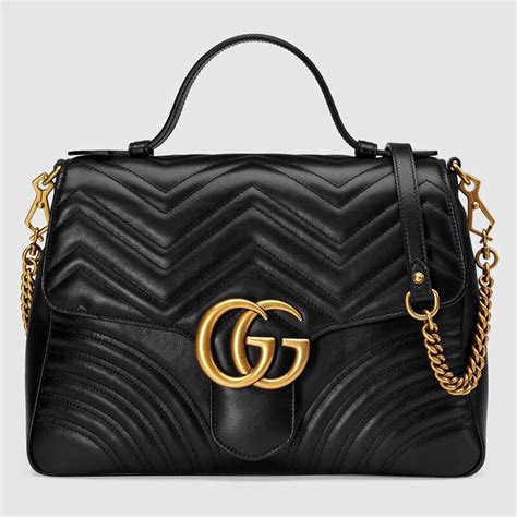 gucci bag women black|gucci marmont bag black.